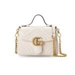 Gucci GG Marmont Mini Top Handle Bag White 547260 DTDIT 9022