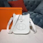 Hermes Evelyne II TPM Bag White For Women Silver Toned Hardware 7.9in/20cm - Image 2