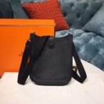 Hermes Evelyne II TPM Bag Black For Women Silver Toned Hardware 7.9in/20cm - Image 4