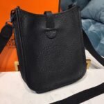 Hermes Evelyne II TPM Bag Black For Women Silver Toned Hardware 7.9in/20cm - Image 5