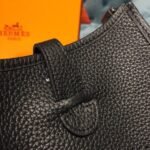 Hermes Evelyne II TPM Bag Black For Women Silver Toned Hardware 7.9in/20cm - Image 10