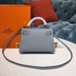 Hermes Mini Kelly Light Blue For Women Gold Toned Hardware 7.5in/19cm - Image 5