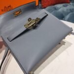 Hermes Mini Kelly Light Blue For Women Gold Toned Hardware 7.5in/19cm - Image 15