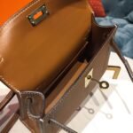 Hermes Mini Kelly Gold For Women Gold Toned Hardware 7.5in/19cm - Image 11