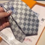 Louis Vuitton Damier Classic Tie Grey LV Men Tie M71214 - Image 5