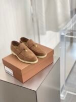 Loro Piana Summer Charms Walk Loafers Saddle Brown For Women - FAE5444 E424 - Image 5