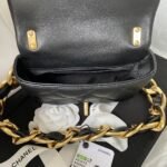 Chanel Flap Bag Mini Crossbody 6.6in/ 17cm Black Gold Hardware For Women AS3213 - Image 5