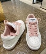 Chanel Sneakers White/Pink For Women, Women's Shoes 0.4in/1cm G39225 - Image 5
