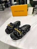 Louis Vuitton Jumbo Flatform Mule Black For Women LV - Image 4