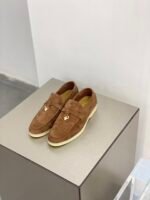 Loro Piana Summer Charms Walk Loafers Saddle Brown For Women - FAE5444 E424 - Image 6