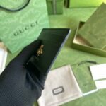 Gucci Animalier Card Case Black with Metal Bee For Men 4in/10cm GG 523685 DJ20T 1000 - Image 7