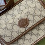 Gucci Messenger Bag With Interlocking G Beige/Ebony GG Supreme Canvas - Image 5
