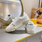 Louis Vuitton Trainer Sneaker Rubber Grain White Virgil Abloh For Men LV 1A8WAX - Image 6
