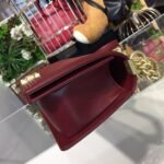 Chanel Boy Handbag Gold Toned Hardware Burgundy A67086 - Image 6