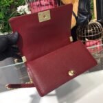 Chanel Boy Handbag Gold Toned Hardware Burgundy A67086 - Image 14
