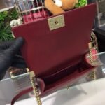 Chanel Boy Handbag Gold Toned Hardware Burgundy A67086 - Image 15