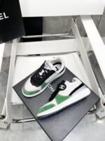 Chanel Sneakers White/Green For Women, Women's Shoes