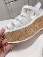 Prada Rubber Wedge Platform Sandals White For Women 2.9in/75mm PRD 1X853M_3LLP_F0009_F_B075 - Image 5