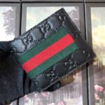 Gucci Signature Web Wallet Black Green and red Web For Men 4.5in/11cm GG 408827 CWCLN 1060 - Image 8