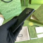 Gucci Signature Card Case Black Metal Hardware For Men 4in/10cm GG ‎473927 CWC1N 1000 - Image 9