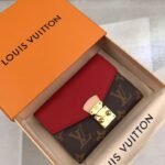 Louis Vuitton Pallas Compact Wallet Combines Monogram Canvas Red For Women, Women's Wallet 13cm LV M67478