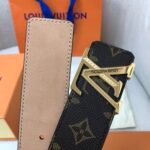 Louis Vuitton Initiales LV Belt Monogram Canvas Gold Toned Hardware, LV Belt - Image 2