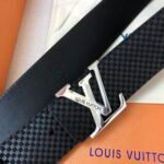 Louis Vuitton Initiales LV Belt Damier Black With Silver Buckle LV Belt - Image 3
