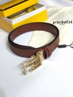 Fendi Belt Brown FF Women Belt 7C034470 - Image 2