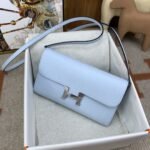 Hermes Constance Long Togo Wallet Light Blue, Silver Toned Hardware Bag For Women, Women's Handbags, Shoulder Bags 8.1in/21cm - Image 6