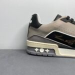 Louis Vuitton Trainer Sneaker Mix Of Materials Black For Men LV - Image 7