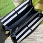 Gucci Ophidia GG Zip Around Wallet Beige With Red and Dark Blue Stripes With Silver Hardware For Men 8in/19cm GG - Image 9