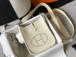 Hermes Evelyne 16 Amazone Bag Beige With Silver-Toned Hardware For Women, Women's Shoulder And Crossbody Bags 6.3in/16cm - Image 4