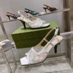 Gucci Women's GG Slingback Mid-Heel Pump White For Women GG - Image 3