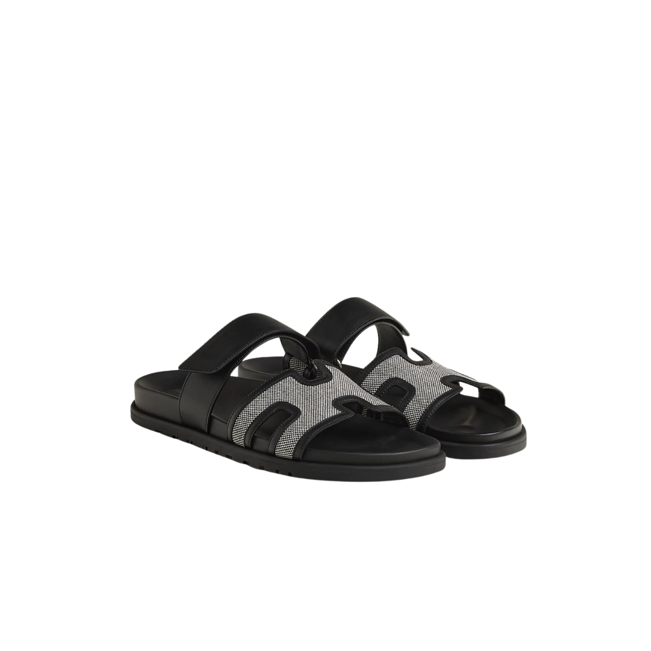 9-2.png Hermes Chypre Sandals Prunoir/ Noir For Men H251888ZHPN390 - Image 1