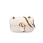 Gucci Marmont Matelassé Mini Bag  White 446744 DTDIT 9022