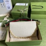 Gucci Horsebit 1955 Small Bag White 677286 18YSX 9068 - Image 8