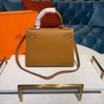 Hermes Kelly Gold For Women Gold Toned Hardware 10in/25cm - Image 3