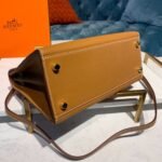 Hermes Kelly Gold For Women Gold Toned Hardware 10in/25cm - Image 7