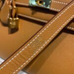 Hermes Kelly Gold For Women Gold Toned Hardware 10in/25cm - Image 13