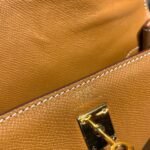 Hermes Kelly Gold For Women Gold Toned Hardware 10in/25cm - Image 10
