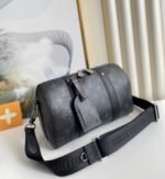 Louis Vuitton City Keepall Monogram Eclipse/Monogram Eclipse Reverse For Men, Men's Bags, Shoulder And Crossbody Bags 10.6in/27cm LV M45936 - Image 6