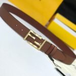 Fendi Belt Brown FF Women Belt 7C034470