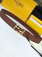 Fendi Belt Brown FF Women Belt 7C034470