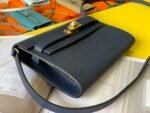 Hermes Kelly Wallet To Go Woc Epsom Blue For Women, Women's Wallet 8.3in/21cm - Image 3