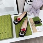 Gucci Lovelight Crystal Ballet Flat With Horsebit Black For Women GG - Image 4