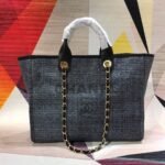 Chanel Deauville Tote Black/Dark A66941 - Image 2