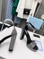 Prada Satin Platform Sandals With Crystals Black For Women 5.3in/135mm PRD 1XP53B_2AWL_F0T7O_F_135 - Image 8