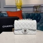 Chanel Small Classic Handbag Silver Hardware White For Women, Women's Bags, Shoulder And Crossbody Bags 7.9in/20cm A01113 - Image 2