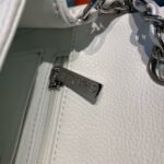 Chanel Small Classic Handbag Silver Hardware White A01113 - Image 14