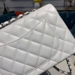 Chanel Small Classic Handbag Silver Hardware White For Women, Women's Bags, Shoulder And Crossbody Bags 7.9in/20cm A01113 - Image 10